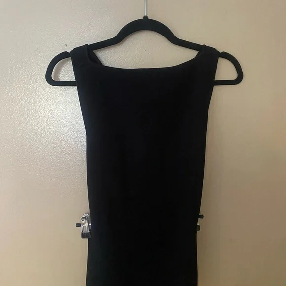 HELSA Lanli Knit Dress black open back maxi gown column sheath FWRD Revolve S - Picture 13 of 14